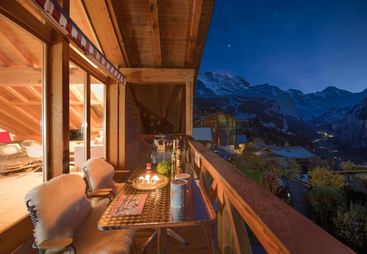 Chalet Rose Penthouse Wengen Dış mekan fotoğraf