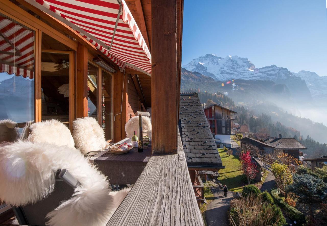 Chalet Rose Penthouse Wengen Dış mekan fotoğraf