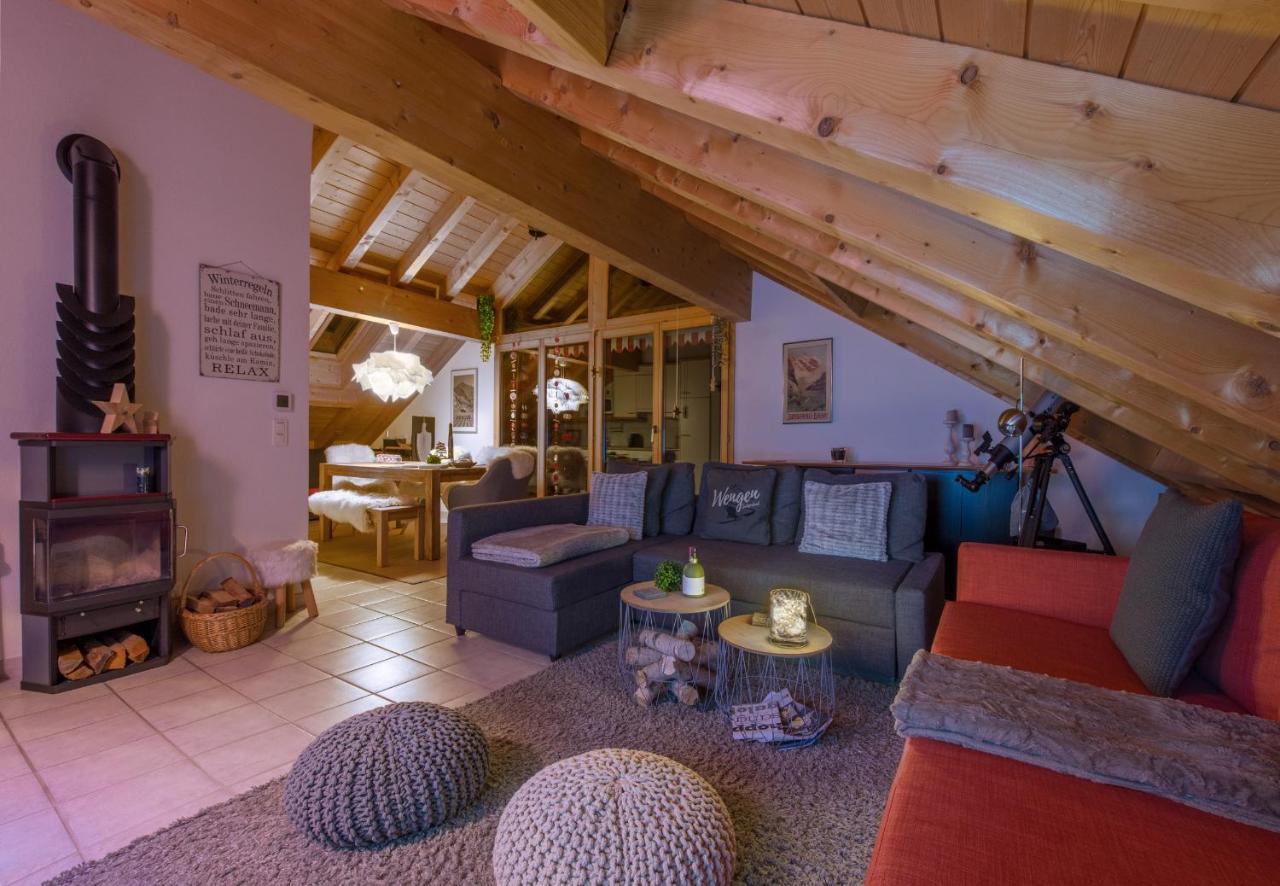 Chalet Rose Penthouse Wengen Dış mekan fotoğraf