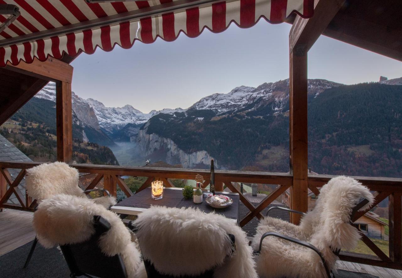 Chalet Rose Penthouse Wengen Dış mekan fotoğraf