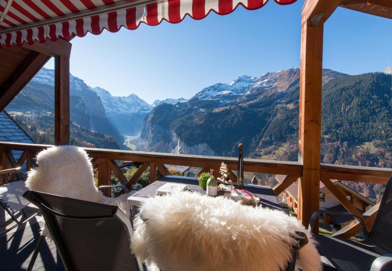 Chalet Rose Penthouse Wengen Dış mekan fotoğraf