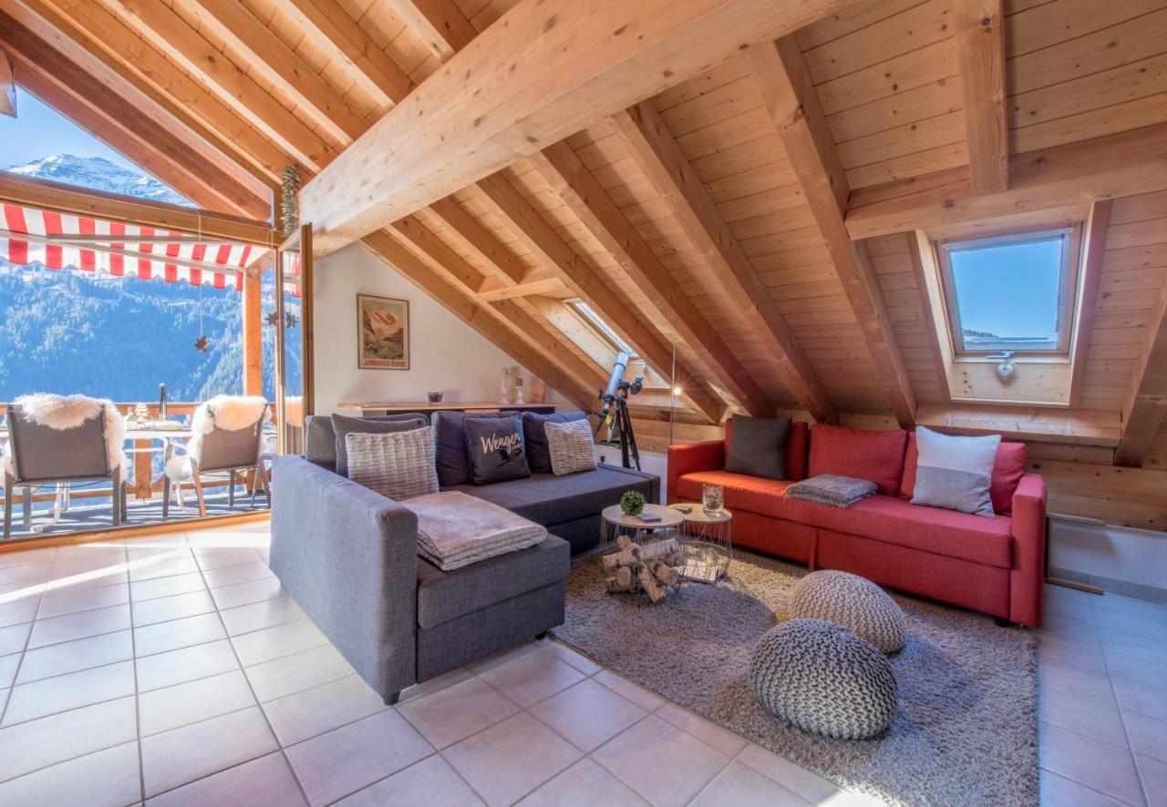 Chalet Rose Penthouse Wengen Dış mekan fotoğraf