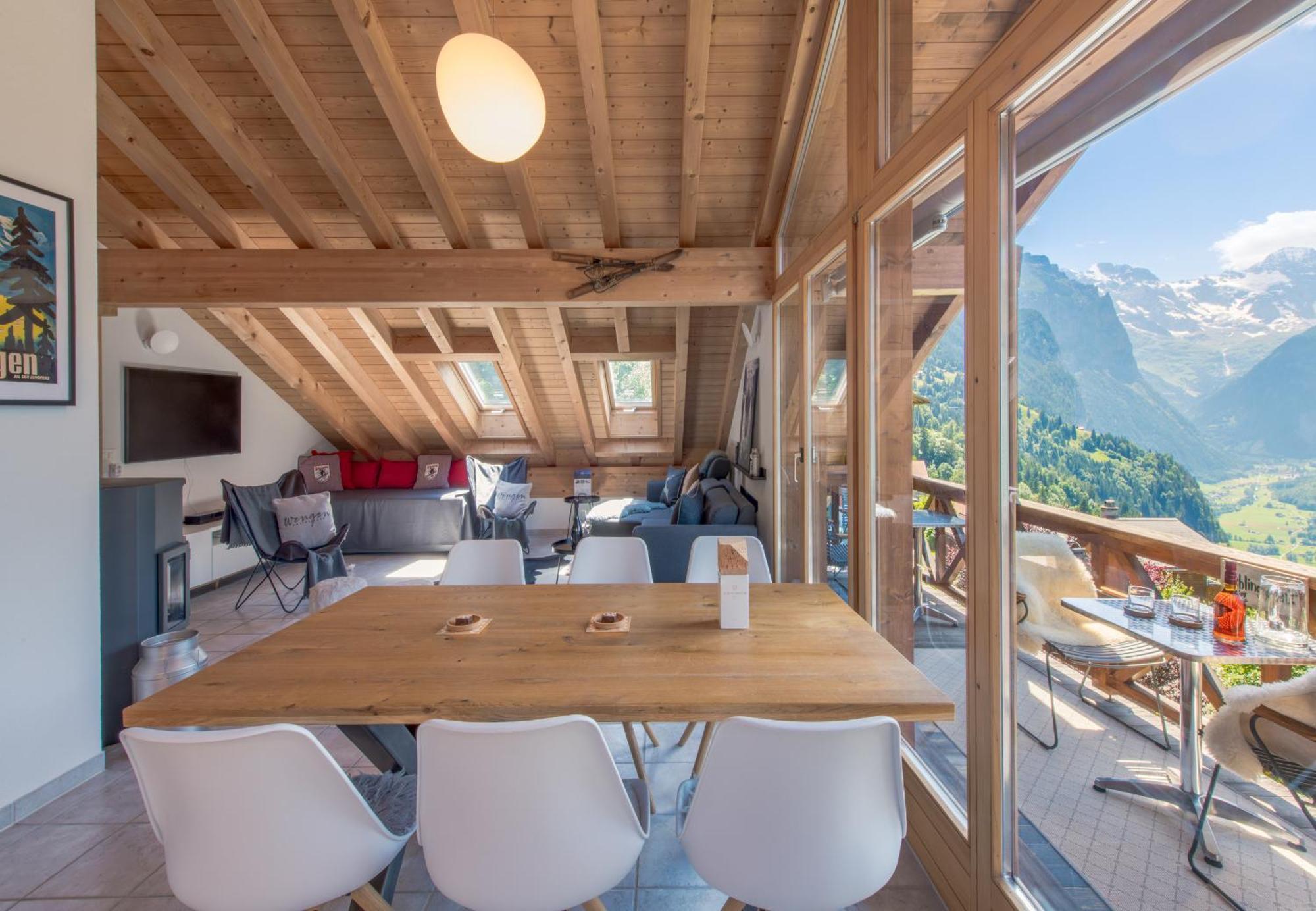 Chalet Rose Penthouse Wengen Dış mekan fotoğraf