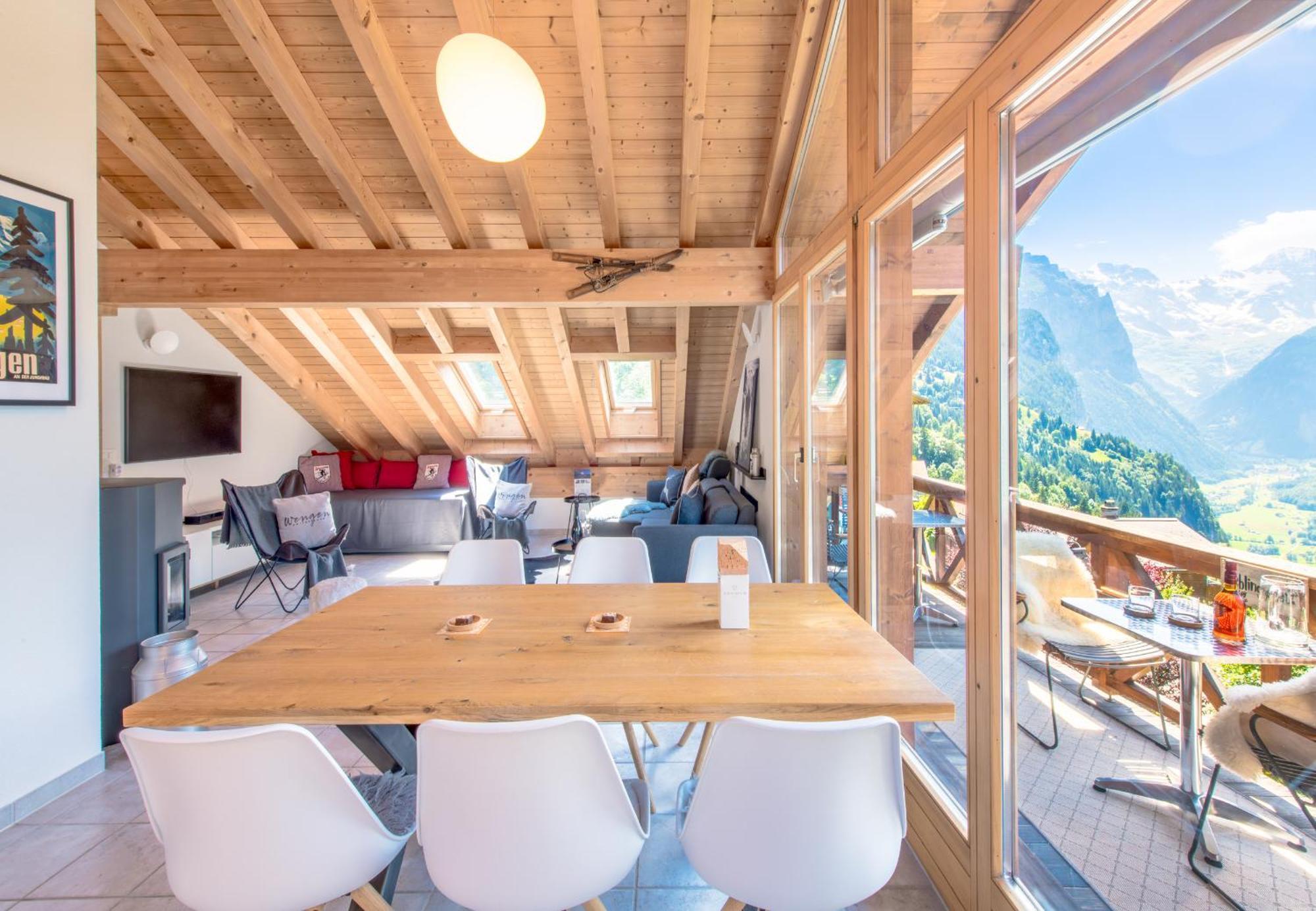 Chalet Rose Penthouse Wengen Dış mekan fotoğraf